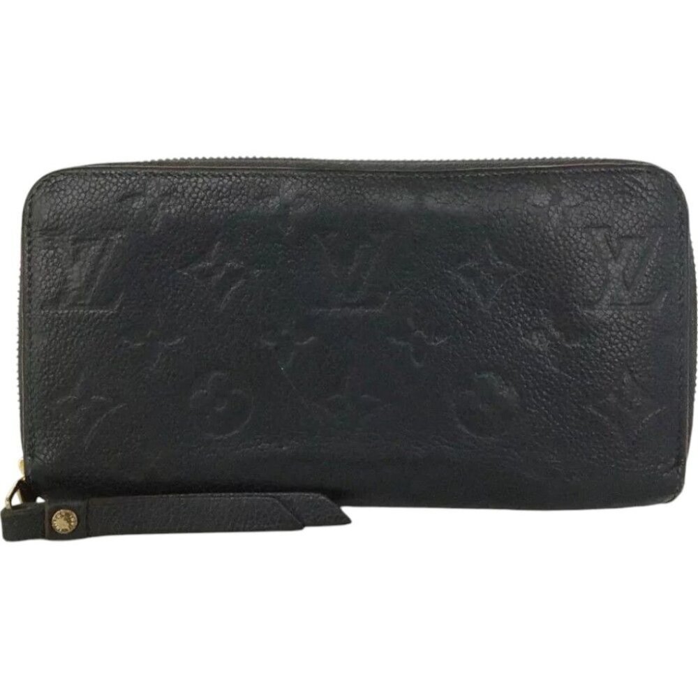 177247BH (L3) Louis Vuitton Wallet Long Navy Blue Monogram Empreinte